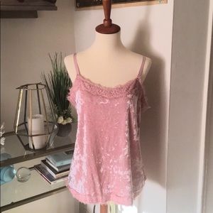 ‼️3 for $15‼️Mauve Velvet Tank Top * Size Large *